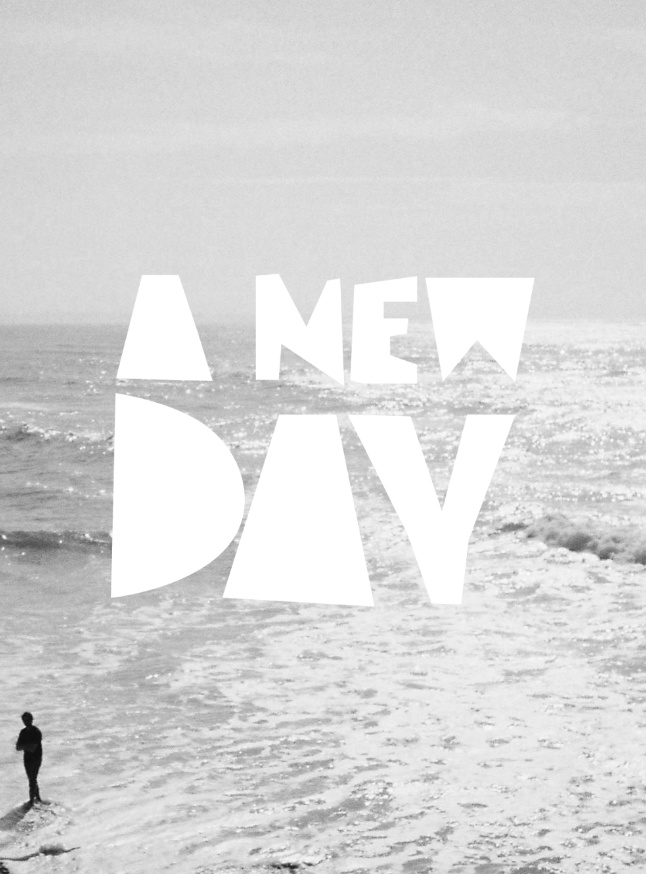 A black and white image of the sea with the A NEW DAY logo. A black and white image of the sea with the A NEW DAY logo.