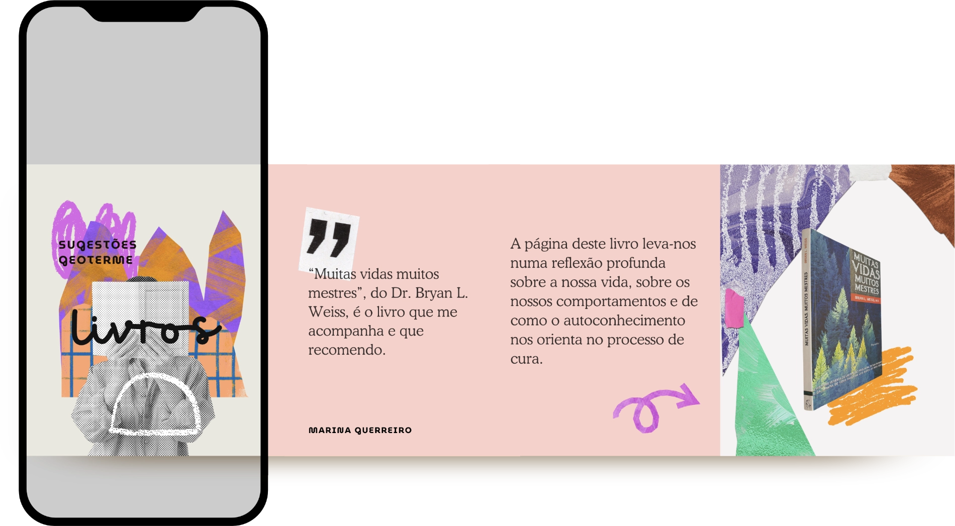 An Instagram carousel mockup, showing the slide sequence with book suggestions, demonstrating our content strategy. An Instagram carousel mockup, showing the slide sequence with book suggestions, demonstrating our content strategy.