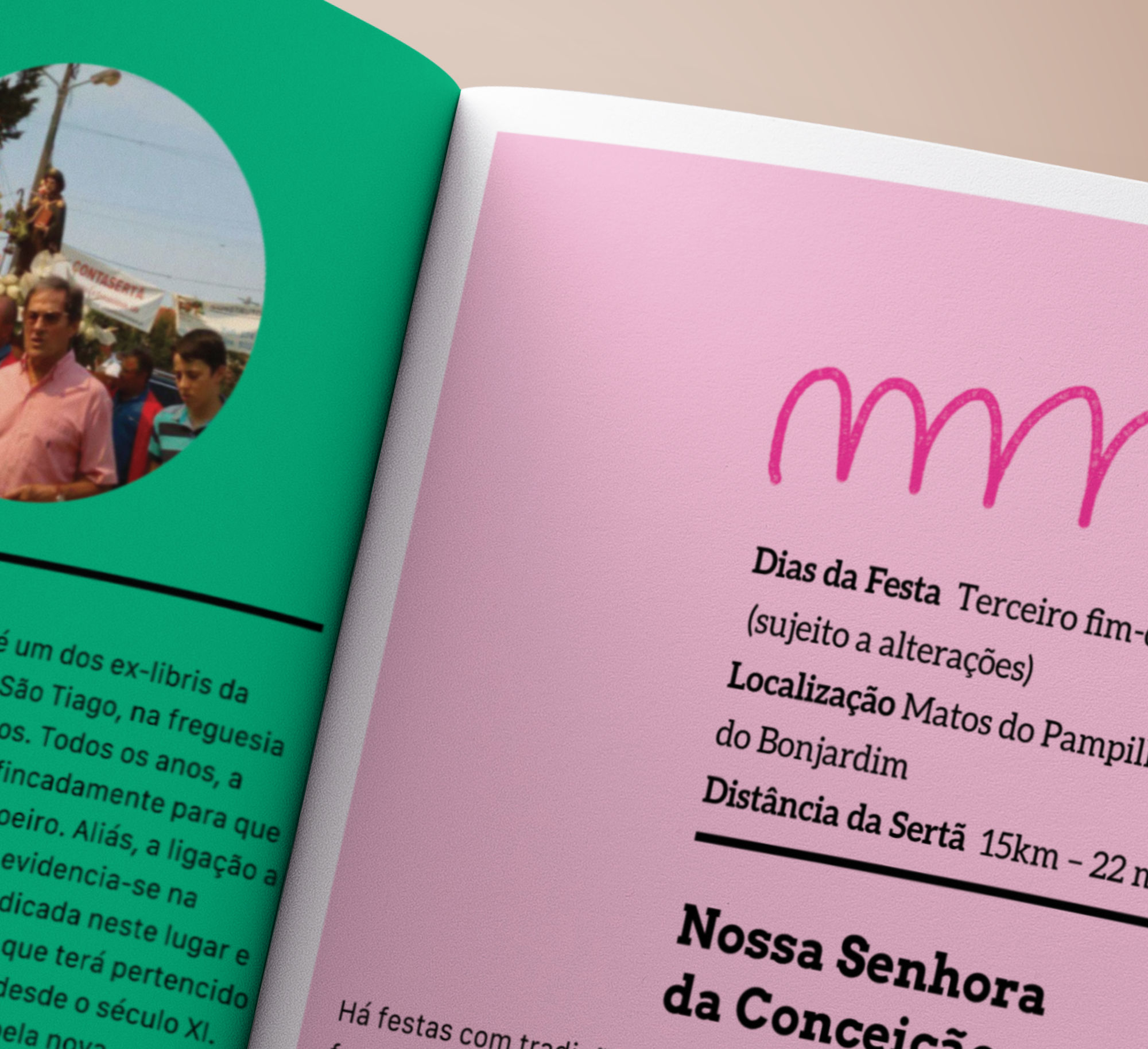 A detailed shot of the guide's pages, focusing on the texture of the paper and the high-quality print of the images.