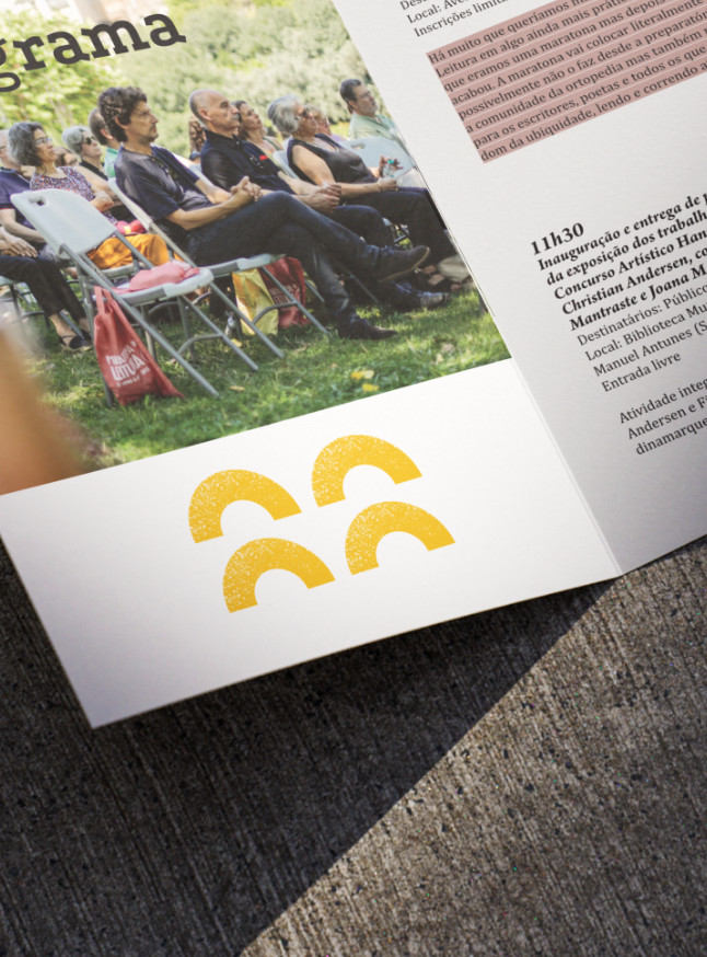 Detail of an editorial design project, showing the layout organization and typography choices.